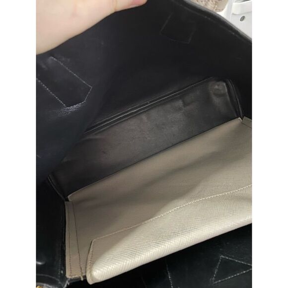 Prada Saffiano Cuir Double Bag Large in Grey Saffiano Leather - Picture 9 of 12